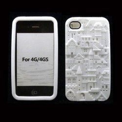 iPhone 4 4S 3D Castle  Case (White)